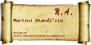 Martini Atanázia névjegykártya